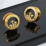 2PCS Stainless Steel Mushroom Ear Tunnels Plugs Gauges Expander