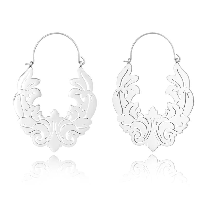 2PCS Stainless Steel Dangle Earrings Ear Hangers Plugs Ear Weights