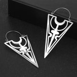 2PCS Stainless Steel Dangle Earrings Ear Hangers Plugs Ear Weights