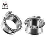 Stainless Steel Snake Eat Tail Ear Tunnels Stretchers Body Piercing