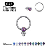ASTM F136 Titanium Opal Body Jewelry Set