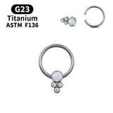 ASTM F136 Titanium Opal Body Jewelry Set