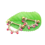 Star Shape Nipple Piercing Ring Zircon Purple Chest Stud Nipple Body Jewelry