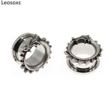 Leosoxs Snake Ear Tunnels Stainless Steel Earrings 6-25mm Piercing Jewelry