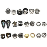 Leosoxs Snake Ear Tunnels Stainless Steel Earrings 6-25mm Piercing Jewelry