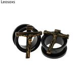 Leosoxs Snake Ear Tunnels Stainless Steel Earrings 6-25mm Piercing Jewelry