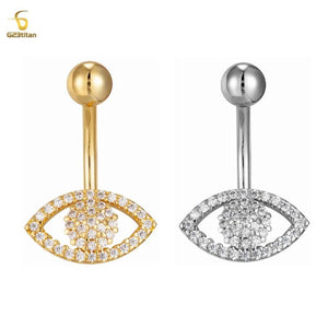 G23 Titanium Zircon God's Eye Belly Button Ring