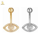 G23 Titanium Zircon God's Eye Belly Button Ring