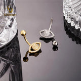 G23 Titanium Zircon God's Eye Belly Button Ring