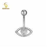 G23 Titanium Zircon God's Eye Belly Button Ring