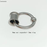 Surgical Steel Ear Flesh Double Flared Gauges BCR Ball Closure Nose Septum Ring