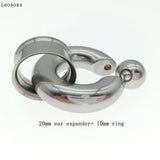 Surgical Steel Ear Flesh Double Flared Gauges BCR Ball Closure Nose Septum Ring