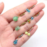 Noctilucous Glass Bead Stone Nose Hoop Ring for Women
