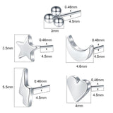 10pcs Titanium Nose Labret Stud Body Jewelry