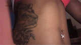 Titanium Navel Piercing Ring with Zircon Butterfly