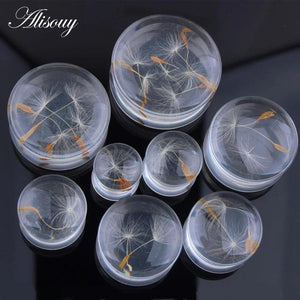 Dandelion Acrylic Ear Plug Gauge Flesh Tunnel Piercing