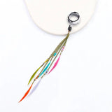 Feather Ear Tunnel Plugs Multicolor Gauges Flesh Piercing Expander Earrings