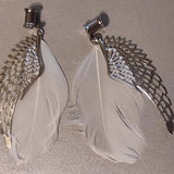 Stainless Steel Ear Gauges Feather Wing Pendant Ear Expander Oreja