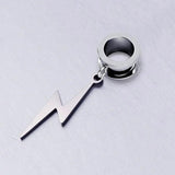 2Pcs Stainless Steel Ear Tunnel Ear Plug Lightning Ear Gauges Flesh Piercing