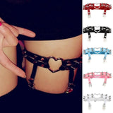 PU Leather Garter Belt Leg Thigh Ring Stockings Belt Chain Harness
