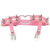 PU Leather Garter Belt Leg Thigh Ring Stockings Belt Chain Harness