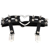 PU Leather Garter Belt Leg Thigh Ring Stockings Belt Chain Harness