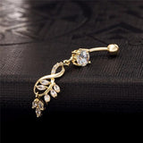Pink Zircon High Steel Navel Piercing Belly Button Rings Body Jewelry