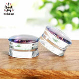 Kubooz Colorful Flowers Arylic Ring Body Jewellery Ear Plugs Gaugues Tunnels
