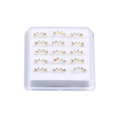 15PCS Boxed Crystal Nose Rings - Sparkly Nose Piercing Jewelry