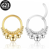 Titanium Nose Ring Septum Clicker Belly Button Ring Piercing Earring