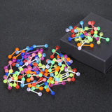 100pcs Assorted Tongue Stud Cartilage Ear Bone Studs