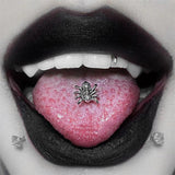 Gothic Punk Spider Titanium Tongue Stud Ring Body Jewelry