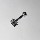 Gothic Punk Spider Titanium Tongue Stud Ring Body Jewelry