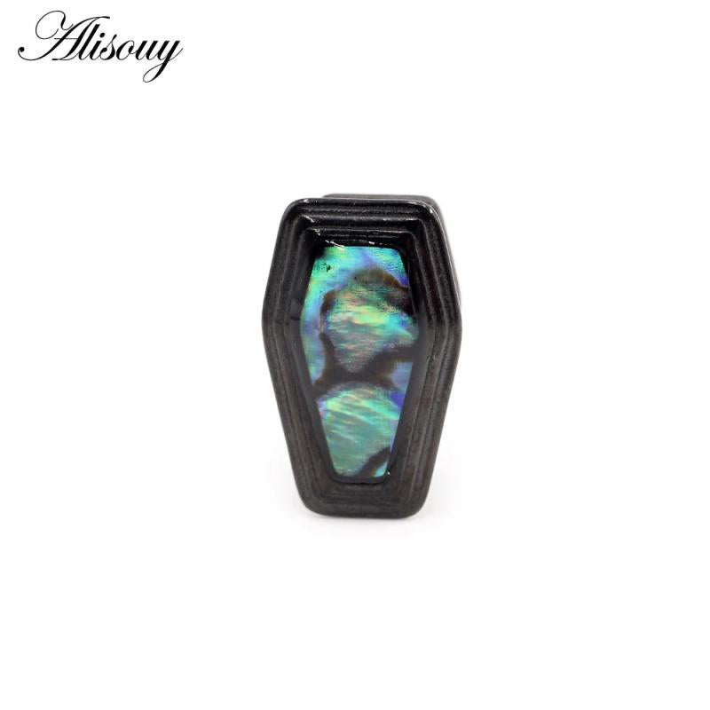 Stainless Steel Enamel Coffin Ear Tunnels Plugs Expander