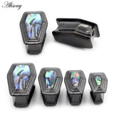 Stainless Steel Enamel Coffin Ear Tunnels Plugs Expander