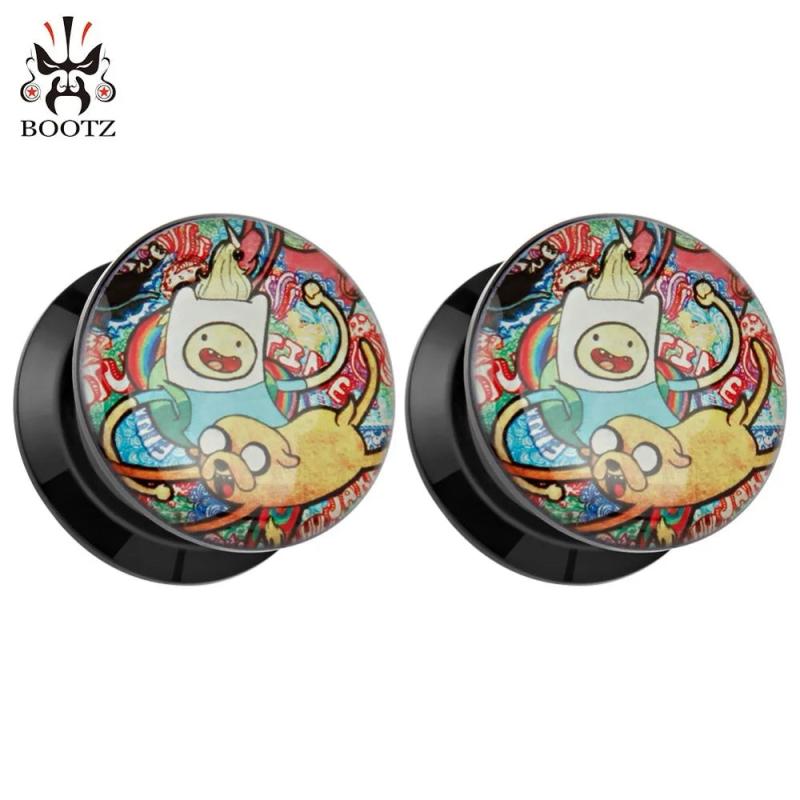 2PCS Acrylic Ear Piercing Tunnels Plugs Gauges Earrings 6-30mm Unisex