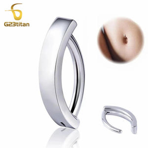 G23 Titanium Belly Button Piercing Ring 16G 8mm 14G 10mm 12mm Barbell