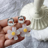 2PC Sweety Flower Ear Plugs Tunnels Stainless Steel Piercing Body Jewelry Dangle