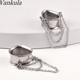 Vankula 2PCS Heart Teardrop Ear Tunnels Gauges for Women