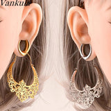 Spider Flower Ear Hanger Weights Pendant Stainless Steel Ear Plugs Gauges