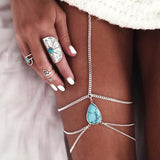 Boho Geometric Metal Multilayer Body Chain Jewelry