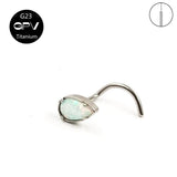 G23 Titanium Opal Nose Nail