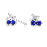 Colorful Zircon Crystal Cherry Nose Stud Body Jewelry Set