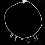 Rhinestone Chain Letter Waist Chain for Women