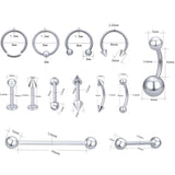 Body Piercing Tool Kit 12-20G Disposable Needles Clamp Gloves Tools