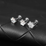 Titanium Bear Paw 16G Crystal Ear Tragus Cartilage Earring