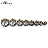 2pcs Stainless Steel Cross Jesus Ear Tunnels Plugs