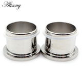 2pcs Stainless Steel Ear Plugs Tunnel Expander Flesh Stretcher Gauges