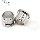 2pcs Stainless Steel Ear Plugs Tunnel Expander Flesh Stretcher Gauges