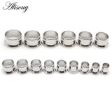 2pcs Stainless Steel Ear Plugs Tunnel Expander Flesh Stretcher Gauges